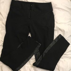 Ann Taylor black pants with faux leather